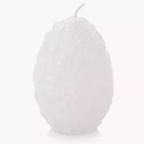 Свещ яйце DUKA FLAMME PASK 9 см., бял